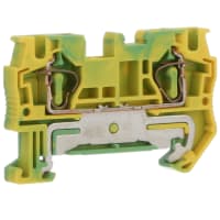 AWG 6.2 milímetro W de la jaula 2 28-10 del resorte de tierra del carril del estruendo del bloque de terminales Verde-Yel