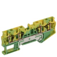 Terminal Block 10 AWG Green-Yellow 1 PA 87 milímetro L x de 2 6.2 milímetros W x 36.5 milímetros H