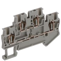 PA gris 67.5 milímetro L x del AWG 2 4 del bloque de terminales 26-14 4.2 milímetros W x 47.5 milímetros H 3