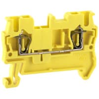 Terminal Block Feed-Through 26 a 12 AWG 600 V 20 Un ST Series de Spring-Cage Yellow