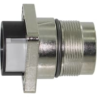 CONECTADOR CIRCULAR del METAL, MONTAJE del PANEL, PLANO, PERNO, RECEPTÁCULO P30 (posición 5 + el PE)