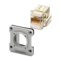 Capítulo de montaje del panel RJ45 para el uso con el recorte cuadrado PLUSCON del panel CONTRA series
