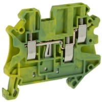 Alimentación del carril del estruendo del conectador del bloque de terminales a través del tornillo 26-10AWG 6.2m m Verde-Amarillos W