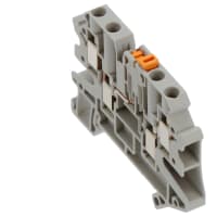 Las conec llaman la alimentación del carril del estruendo del negro a través de conec del tornillo 26-10 gris del AWG serie de 6.2 milímetros W UT