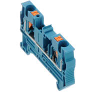 Las conec llaman la alimentación del carril del estruendo del negro a través Empujar-En azul del AWG de las conec 24-10 serie de 6.2 milímetros W pinta