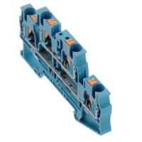 Conn Term Blk DIN Rail Dbl Level Screw 24-10 AWG Blue 6.2 milímetros W pinta Series