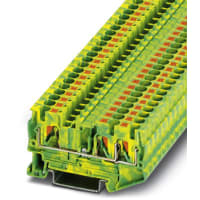 Llame el carril del estruendo del bloque molido Empujar-En serie Verde-Amarilla del AWG 6.2m m W pinta de las conec 24-10