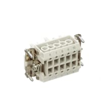 Relleno rectangular del zócalo, 10+PE, B10, tornillo, hembra, serie de HEAVYCON B10