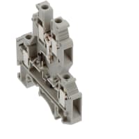 Alimente a través de nivel doble gris 5 del término del tornillo de la serie 6.2mmsq 500V 32A del negro UKK de Trm