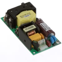 fuente de alimentación, AC-DC, 15V, 4A, 90-265V adentro, marco abierto, montaje del panel, 60W, serie ZPSA40/60