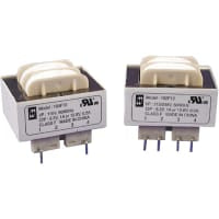 TRANSFORMADOR, PC MT, 2,4VA, 24VCT @.1A, 12V @.2A