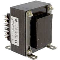 Transformador, energía, bobina, 1, Freq 50/60Hz, Pri 115/230VAC, Sec 10/20VAC, 4lbs.