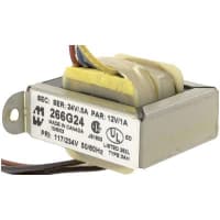 Serie secundaria primaria del transformador 12VA 117/234VAC 12/24VAC 266 1/0.5A