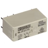 Relais; E-Mech; Energía; DPDT; Cur-Rtg 8A; Ctrl-V 24VDC; Vol.-Rtg 250AC/DC; PWB Mnt; Perno 8