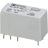 Relais; E-Mech; Energía; DPDT; Cur-Rtg 50mA; Ctrl-V 110VDC; Vol.-Rtg 30VAC/36VDC; PWB Mnt; 8