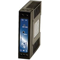 Fuente de alimentación, AC-DC, 12V, 2.14A, 90-264V adentro, incluido, carril del estruendo, PFC, 26W, serie de DMP