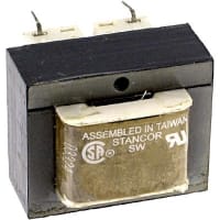 Transformador, energía, bobina, 1, Freq 50/60Hz, Pri 115VAC, Sec 10/20VAC, PWB