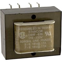 Serie secundaria primaria del transformador 20VA 115/230VAC 18/36VAC 1.1/0.55A SW/DSW