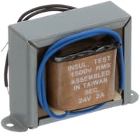 Transformador, energía, bobina, 1, Freq 50/60Hz, Pri 115VAC, Sec 24VAC, Sec 2A