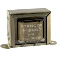 Transformador, energía, bobina de los Config, 1, Freq 50/60Hz, Pri 117VAC, Sec 28 (CT) VAC