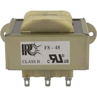 Transformador, energía, bobina de los Config, 1, Freq 50/60Hz, Pri 115VAC, Sec 48 (CT) VAC