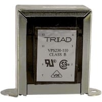 Transformador, energía, bobina, 1, Freq 50/60Hz, Pri 115/230VAC, Sec 115/230VAC