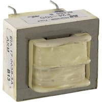 Transformador, energía, bobina, 1, Freq 50/60Hz, Pri 115/230VAC, Sec 12/24VAC, PWB