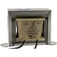 Transformer, Power, Bobbin, 1, Freq 50/60Hz, Pri 115VAC, Sec 14 (CT) VAC, UL