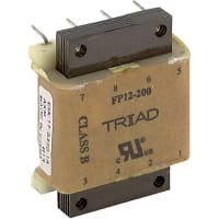Transformador, montaje de la PC: Paquete plano, 115/230 V, 24VA, 30VCT a 0,8 A, 15V@1.6A
