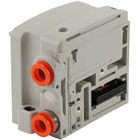 Placa de extremo del D-Lado, 3/8 pulg. Tamaño portuario del extractor, serie VVQC2000