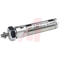 Cilindro, acero inoxidable, Dbl ActSgl Rod, alesaje del 1.5in, movimiento del 1in, Mt básico, wMagnet | SMC