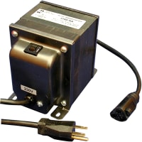 El transformador, automóvil, enchufa, 230VAC descender a 115VAC, al enchufe del NA y al receptáculo, 50