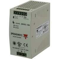 Fuente de alimentación, AC-DC, 24V, 10A, 90-264V adentro, incluido, montaje del carril del estruendo, 240W, serie del SPD