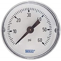 Entrada positiva análoga 60psi de la galga de presión detrás