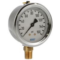Galga de presión, escala de 0/160 PSI en 2.5 " dial, 1/4 " NPT, serie 213.53