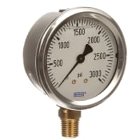Galga de presión, escala de 0/3000 PSI en 2.5 " dial, 1/4 " NPT, serie 213.53