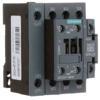 Contactor de Sirius 4 3RT poste, 50 A, 28 kilovatio, 24 bobina de la C.C. de V