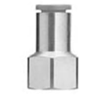 Adaptador recto neumático del Roscar-a-Tubo, hembra de NPT 1/4, empujar hacia adentro 3/8 adentro