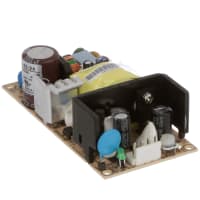 Fuente de alimentación, AC-DC, 24V, 1.9A, 100-264V adentro, marco abierto, montaje del panel, 46W, serie de EPS