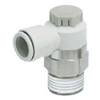 COMO Series Speed Controller, M5 x 0.8 Male Inlet Port x el 1/4in Tube Outlet Port