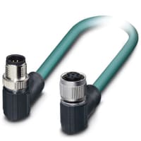 Ethernet M12; posición 8. blindado; 70C PUR; Enchufe pescado con caña al zócalo pescado con caña; 2 m