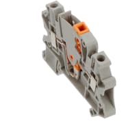 Gris del tornillo 2Conn 26-10AWG de la desconexión de la prueba de SingleLVL del carril del estruendo del bloque de terminales