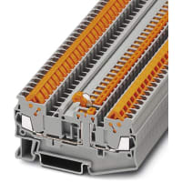 Conec rápidas L de las conec del carril del estruendo 4 del bloque de terminales: 76.4m m 24-16AWG 17.5A gris 400V