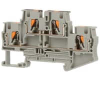 El carril DblLvl del estruendo del bloque del término Empuja-InConn 6.2m m 24-10AWG NS35/7.5 gris NS35/15