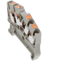 Conec TermBlk DINRail feed-Through Empujar-En 4Conn 26-12AWG NS gris 35/7.5 NS35/15
