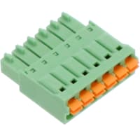 El PWB tapa Empujar-En serie de la posición COMBICON FMC 6 de 3.5m m 16AWG 160V 8A
