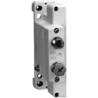 Placa de extremo sin el carril del estruendo, D-Lado, M12, 5-Pin enchufe, 24VDC, serie EX600