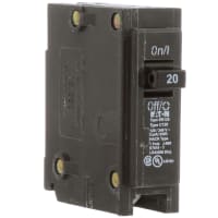 Interruptores miniatura, termales/magnéticos, 1 poste, 20A, UL489, serie del BR