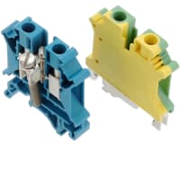 Serie de Reino Unido del CARRIL del estruendo del bloque de terminales 24-8AWG de tierra