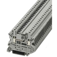 Alimente a través nivel gris del término del tornillo de la serie 4mmsq 800V 0.5A del negro UT 4 de Trm de solo